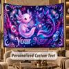 Astronaut Space (54) Theme Personalized Tapestry Custom Name Text Wall Hanging Tapestry Home Background Decoration