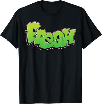 Färgglad Grafisk T-shirt i Graffiti-stil, Gåva, Unisex