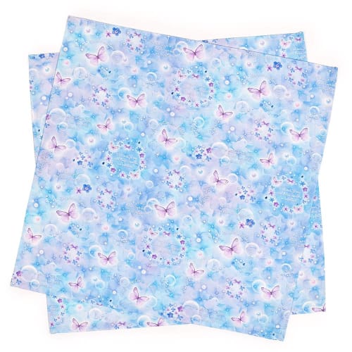 COLORFUL CANDY STYLE Lunch Cloths for Girls, Set of 2, School Lunch Napkins, Bento Boxes, Square, Moonlight Butterfly Design, N3968700