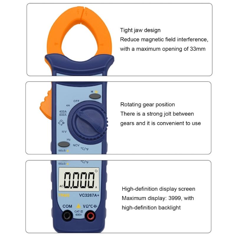 Professional Digital Clamp Multimeter Featuring Voltages Current Resistance Testing And Auto Ranges Function