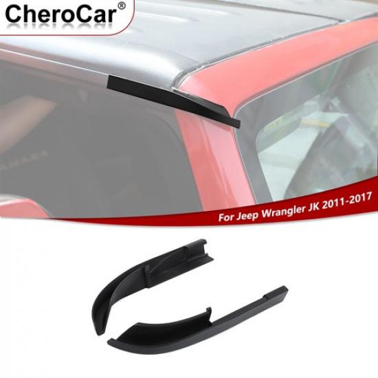 2x Harttop Regenabweiser Dachrinnenverlängerung Tropfkante Für Jeep Wrangler JK 2011-17