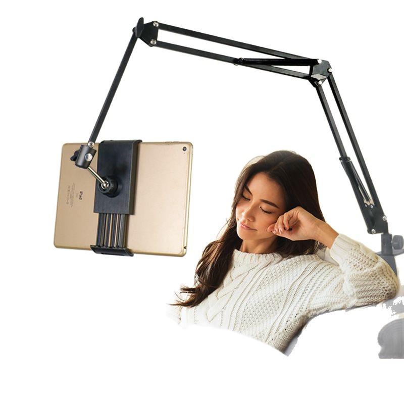 Adjustable Metal Bedside Phone and Tablet Holder - Universal Cantilever Stand for Hands-Free Viewing