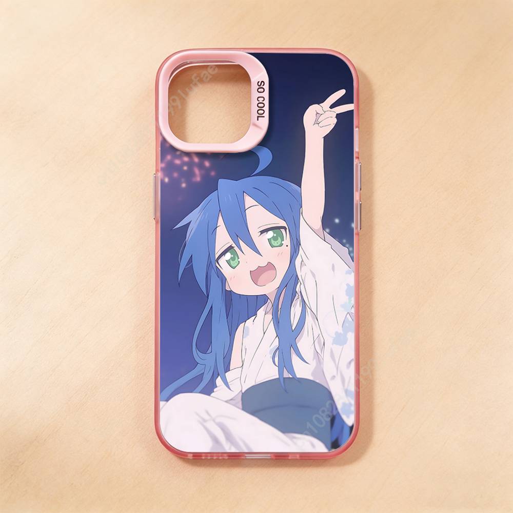 Anime Konata Izumi Phone Case for iPhone 17 16 15 14 13 12 11 Pro Plus Max Air Mini TPU Bumper