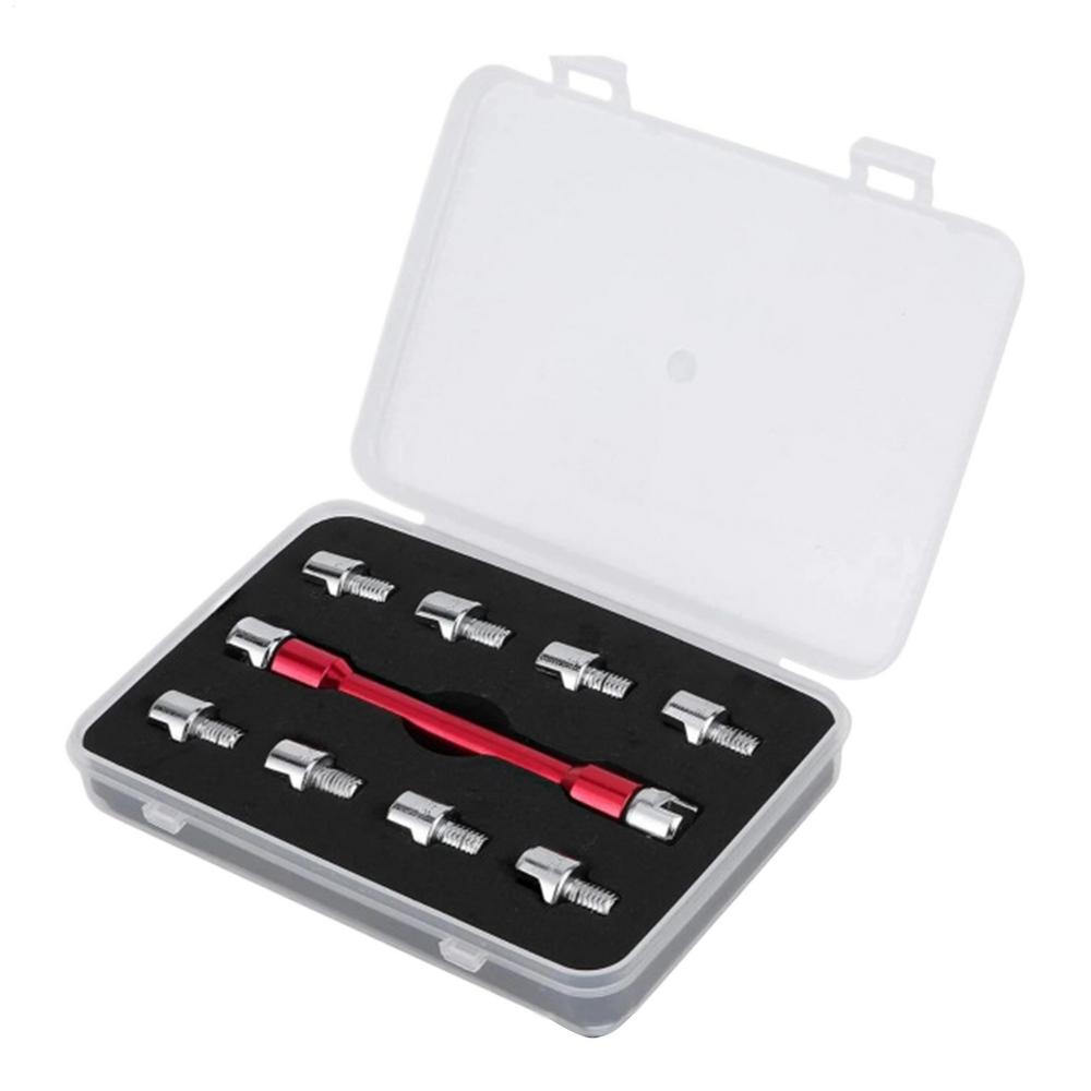 Ключ для спиц мотоцикла Стальной Нескользящий Инструменты для ремонта 5-6,8 мм Ключ для спиц колеса мотоцикла для ремонта спиц мотоцикла красный