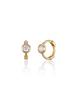 Lunne 14K Mini Bezel-Set One-Touch Earrings (14K Gold) #Lfe16