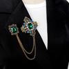 Strass Barock Brosche Quadratischer Anzugmantel Anstecknadel Retro Nieten Perlen Broschen Kleidung Dekoration