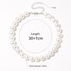 Acrylic Dog Collar Necklace Sparkling Pet Pearl Necklace Elegant Pet Neck Straps  Pet Supplies