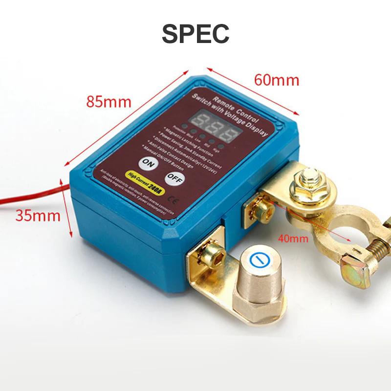 Auto Battery Master Switch with Remote, 240A Kill Switch 12V Remote Battery Disconnect Switch with Led Voltage Display Automatic