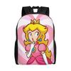 S-Super Marios Peach Princess  Women Backpack Trend Children School Bag  Computer Backpack Teenage Travel Rucksack