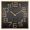 Große Wanduhr für das Wohnzimmer, schwarz, EKO-Ziffern, 60cm