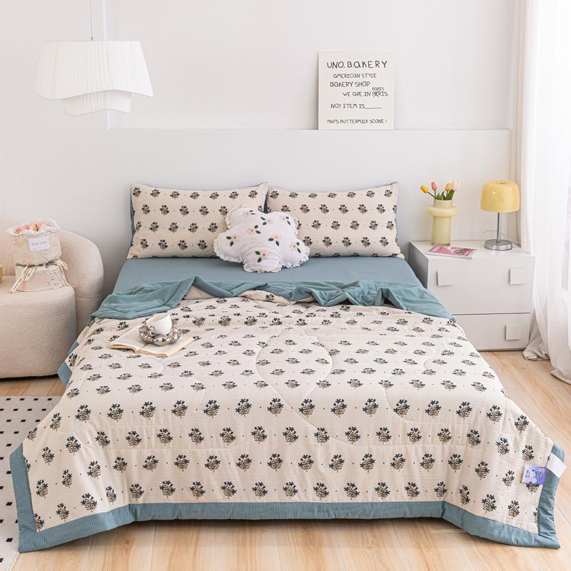 Summer Single Double Bed Light Printed Quilt Air Condition Quilt Twin Queen Size Cool Quilt