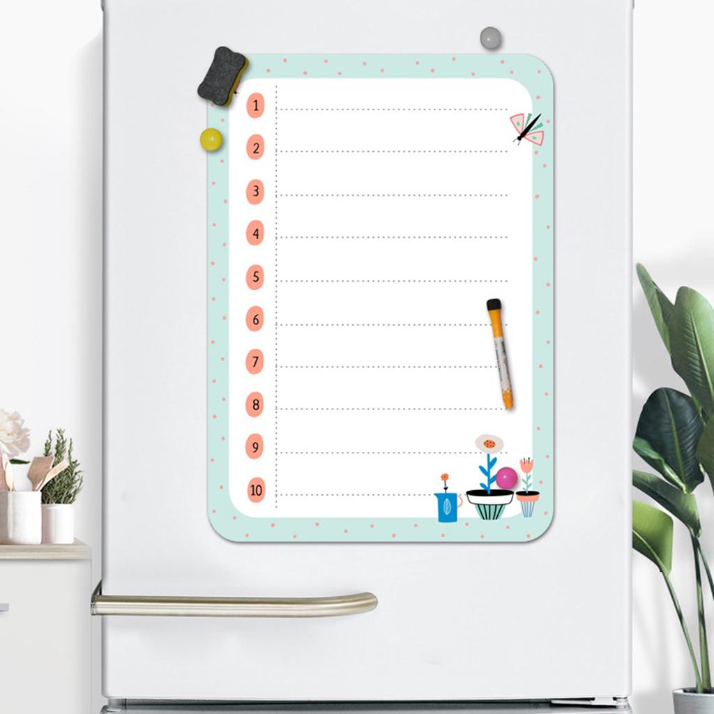 Sticker Magnétique pour Tableau de Shopping Semainier Effaçable à Sec Réfrigérateur