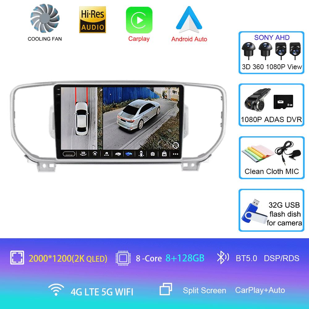 Android 14 Car Radio For Kia Sportage 4 QL 2016 - 2018 Multimedia Video Player Navigation Stereo GPS