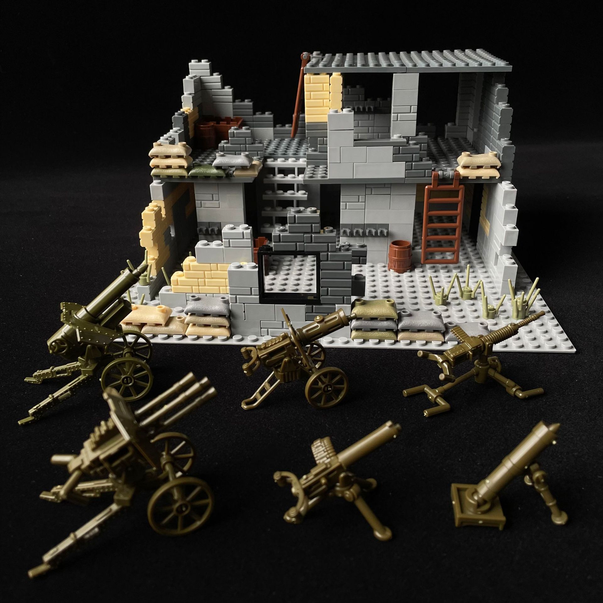 

Сцена Защиты Здание Sentinel Военный Строительный Блок Игрушка Сборка Гильдии Война Здание