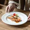 Ceramic Shallow Plate Japanese High-End White Plate Ceramic Plate Household Vegetable Plate Round Plate Tableware Western Plate