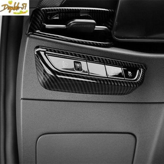 Carbon Fiber ABS Headlight Adjustment Switch Cover Trim For Kia Niro  2024