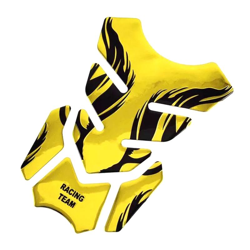 Pegatina Pad de Tanque de Motocicleta Espina de Pescado 3D Pegatinas Pad de Tanque Protector de Aceite Gas Cubierta Decoración Llama Accesorios de Motocicleta