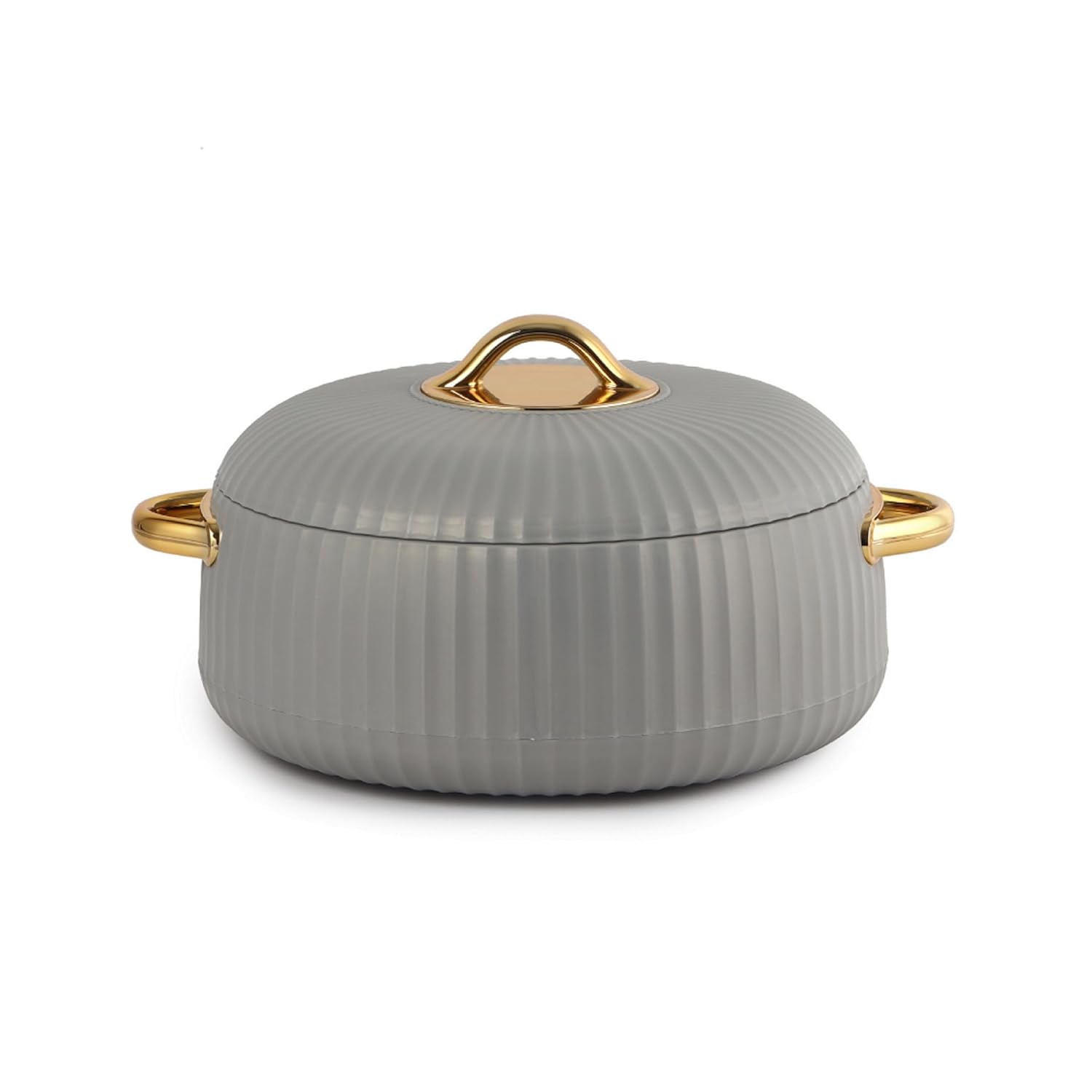 

Изолированная кастрюля из нержавеющей стали для хранения горячей и холодной пищи с крышкой с поворотным замком и элегантным современным дизайном для стильного использования во время еды