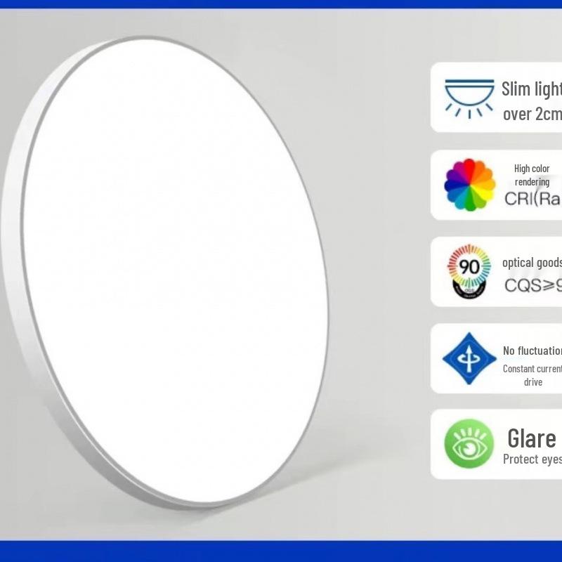 

Светодиодный водонепроницаемый влагозащищенный пылезащищенный потолочный светильник для ванной комнаты, балкона, кухни и коридора - Защита глаз White Edge