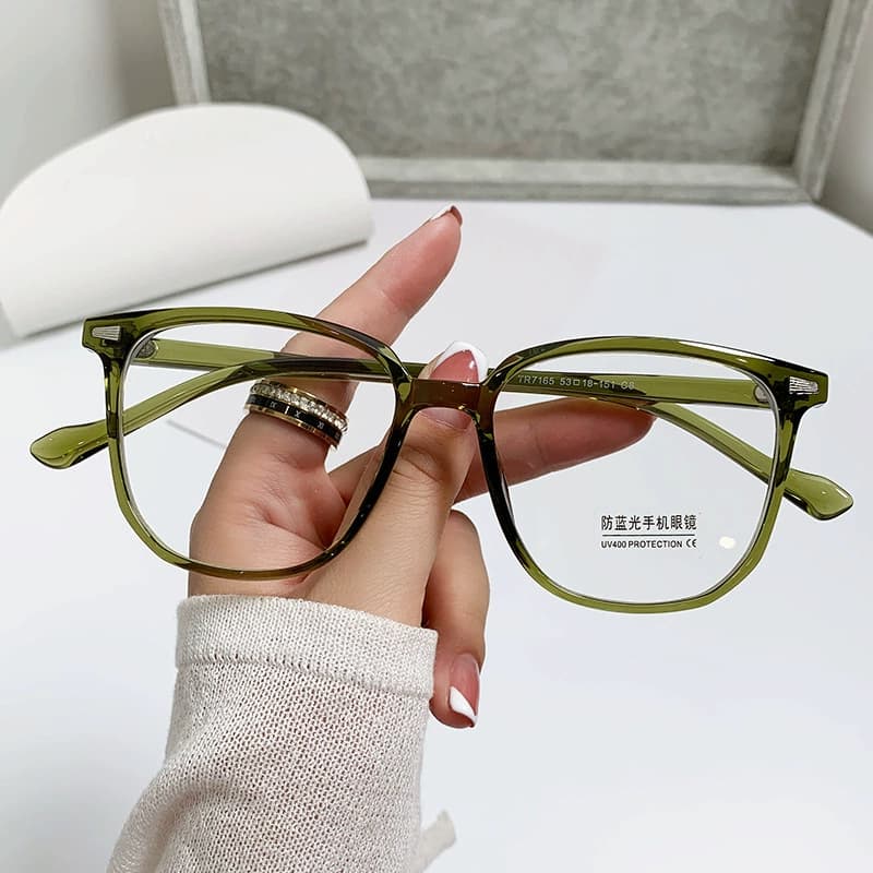 Oversized Leopard Myopia Glasses for Women Men Comfortable Anti-blue Light Computer Glasses Prescription Eyewear 0 To -4.0