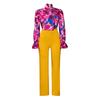Women's Fashionable Autumn 2025 Two-Piece Set: Stylish Lapel Top & Straight Leg Pants