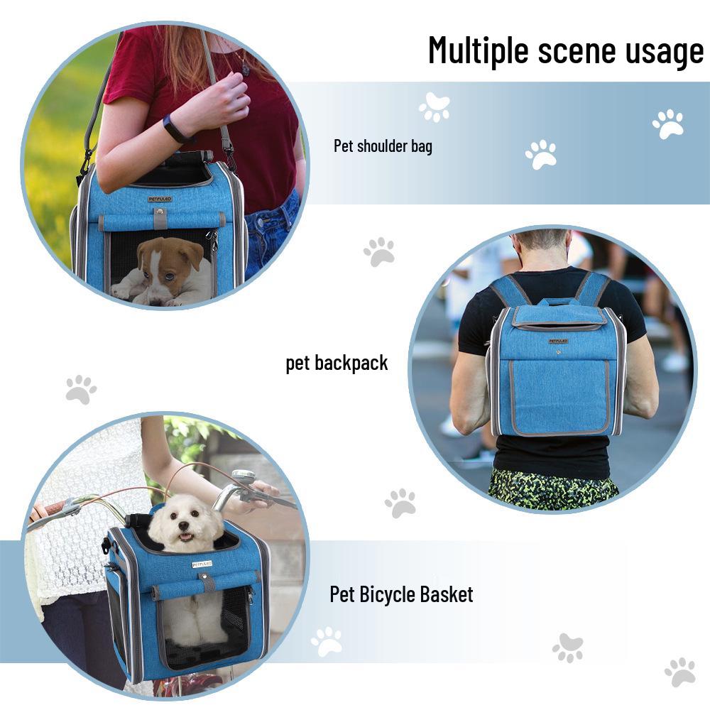 FULED Large Capacity Foldable Bicycle Basket for Pets