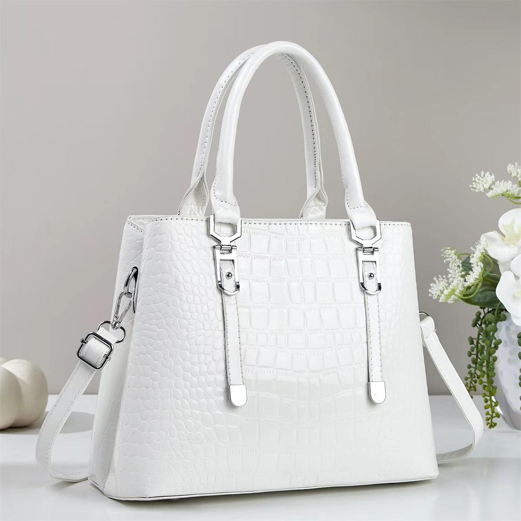 Crocodile Pattern Tote Bags with Top Handle Crossbody Purses for Women Handbag and Purse Women's Patent Leather Top-handle Work Shoulder Satchel