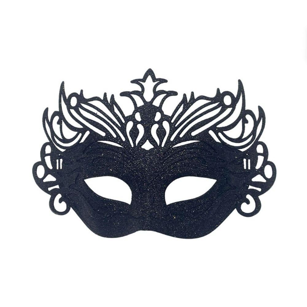 Half Face Design Glitter Crown Mask Sparkle Finish Role Playing Mask Party Mask Accessory  Adults