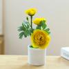 1 STK Hjem Hage Dekor Te Rose 3 Hoder Bord Ornament Falske Blomster Kunstig Blomst Mini Bonsai