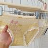 Mid Waist Underwear for Women Bow Mesh Briefs Summer Lace Seamless Panties  Female