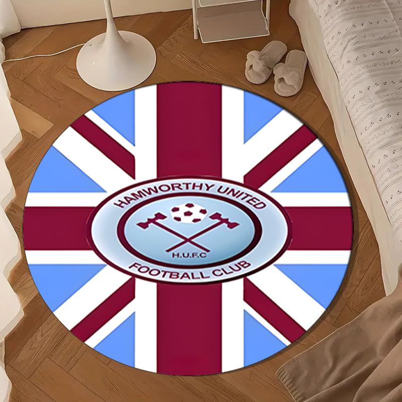 Ham-worthy United Football Club  Round mat Home Decor, Chair rug For livingroom,Bedroom, doormat home decor Birthday Gift Christmas Gifts