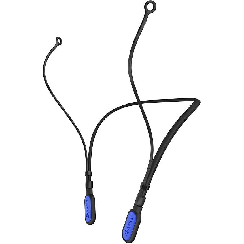 HALLEAST Earplugs Cord, Anti-Lost Earplug Lanyard Neckband, Safety Connector Strap, Black