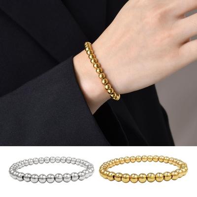 Simple Elastic Bracelet Beads Men Women Beads Bangle Party Jewelry Gift Daily Outfit