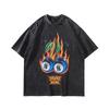 European And American High Street Hiphop Washed Short-Sleeved T-Shirt Men'S American Retro Old Loose Trendy Brand Half-Sleeved T-Shirt