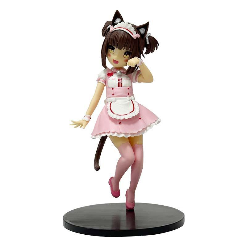 Sold Cat Maid Anime NEKOPARA Figure Chocolates Vanilla Pretty Cat Style Model PVC Static Child Toys Collectible Gift Doll