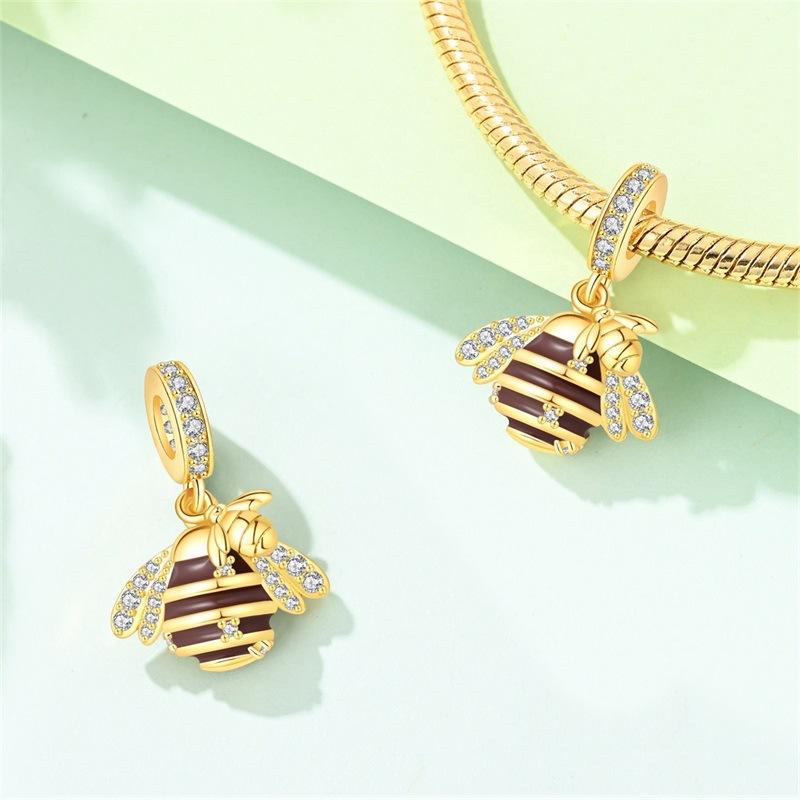 Charming Bee Hive Honey Pot Bead Charm for DIY Bracelet and Necklace Making