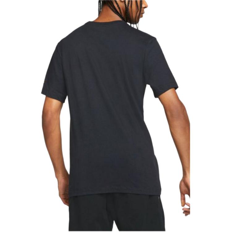 Nike Letter Print Pattern Pullover Short Sleeve Round Neck T-Shirt Men Tops Black DB5948-010