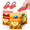 2 Stück Mini Tragbare Lebensmittelversiegelung Magnetische Clips Snack Lebensmittelaufbewahrungsbeutel Clips Küchenzubehör Rot