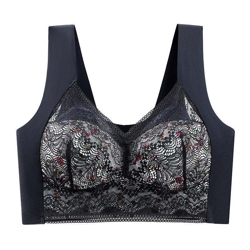 

Plus Size Women s Wirefree Sports Bra: Anti-Sagging, Push-Up, Seamless, Breathable Vest Style L [100-120 Jin]