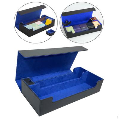 Caixa de baralho de cartas Jogo Armazenamento Colecionável Premium Couro PU Organizador Resistente Jogando