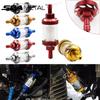 SEAMETAL Universal 8mm Gas Fuel Filter CNC Aluminum Alloy Glass Gas Fuel Gas Oil Filters for Motorcycle Dirt Pit Bike ATV Quad