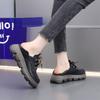 Real soft leather women's spring and autumn new thick-soled lace-up versatile soft-soled comfortable small leather shoes