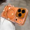 For Magsafe Transparent Bracket Case for iPhone 17 16 15 14 Pro Max Plus Air 12 13 Magnetic Stand Lens Film Clear Acrylic Cover