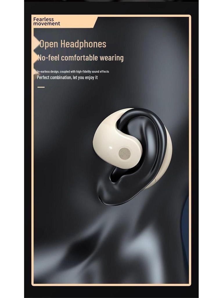 T2 Coconut Ball Ear-hook Bluetooth Earphones: Open Design, Long Battery Life, Noise Cancelling, High-Quality Sound for Sports.