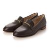 EVOL Women's Genuine Leather Round Bit Loafers IT8092 BLS 22.0 Cm