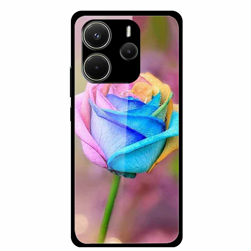 Case For Redmi Note 14 4G Case Note14 Coque Tempered Glass Hard Back Cover For Xiaomi Redmi Note 14 5G Phone Case Soft Bumper