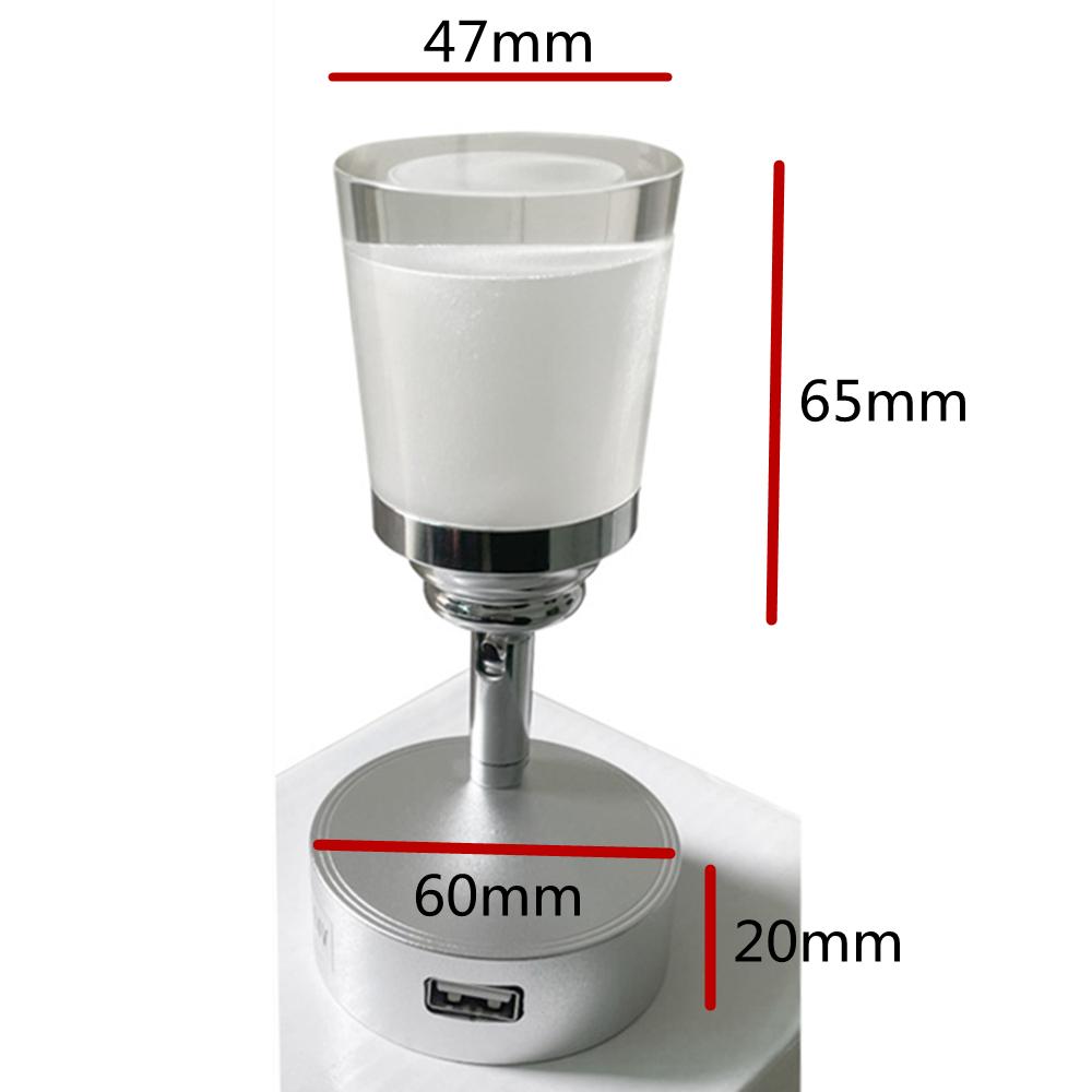 12V-24V LED Reading Light RV Boat Camper Bedside Wall Desk Book Lamp Warm White