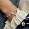 Moissanite Tennis Bracelet with 2CT 8mm Lab Grown Moissanite Diamonds, Rhodium Plated, Adjustable Silver Color White Gold Bracelet, Fashionable Jewelr
