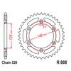 For Kawasaki KLX400 KLX400SR 520 Motorcycle Rear Sprocket Gear