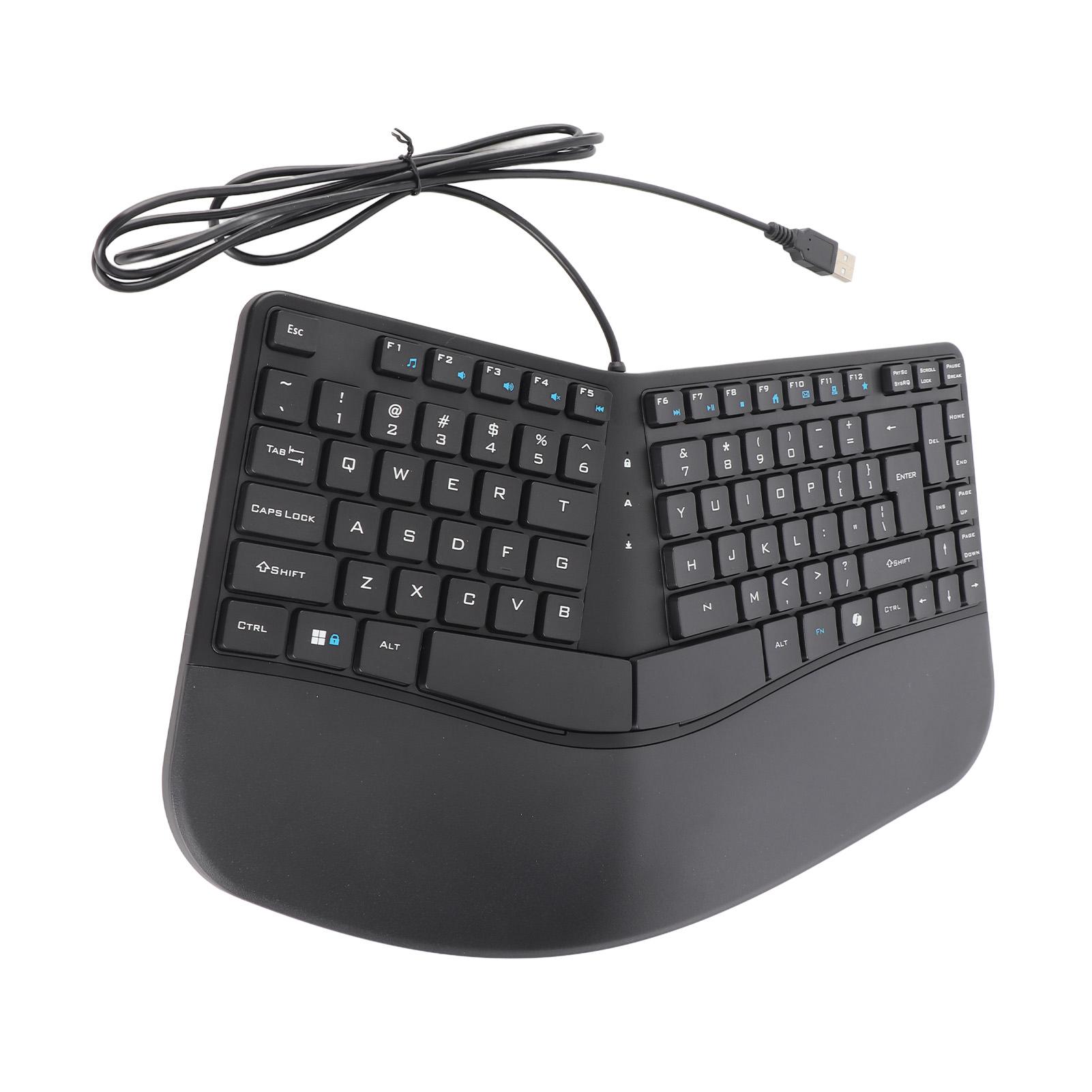 

Эргономичная клавиатура 87 клавиш Удобная проводная клавиатура с раздельной аркой и подставкой для рук для бизнеса